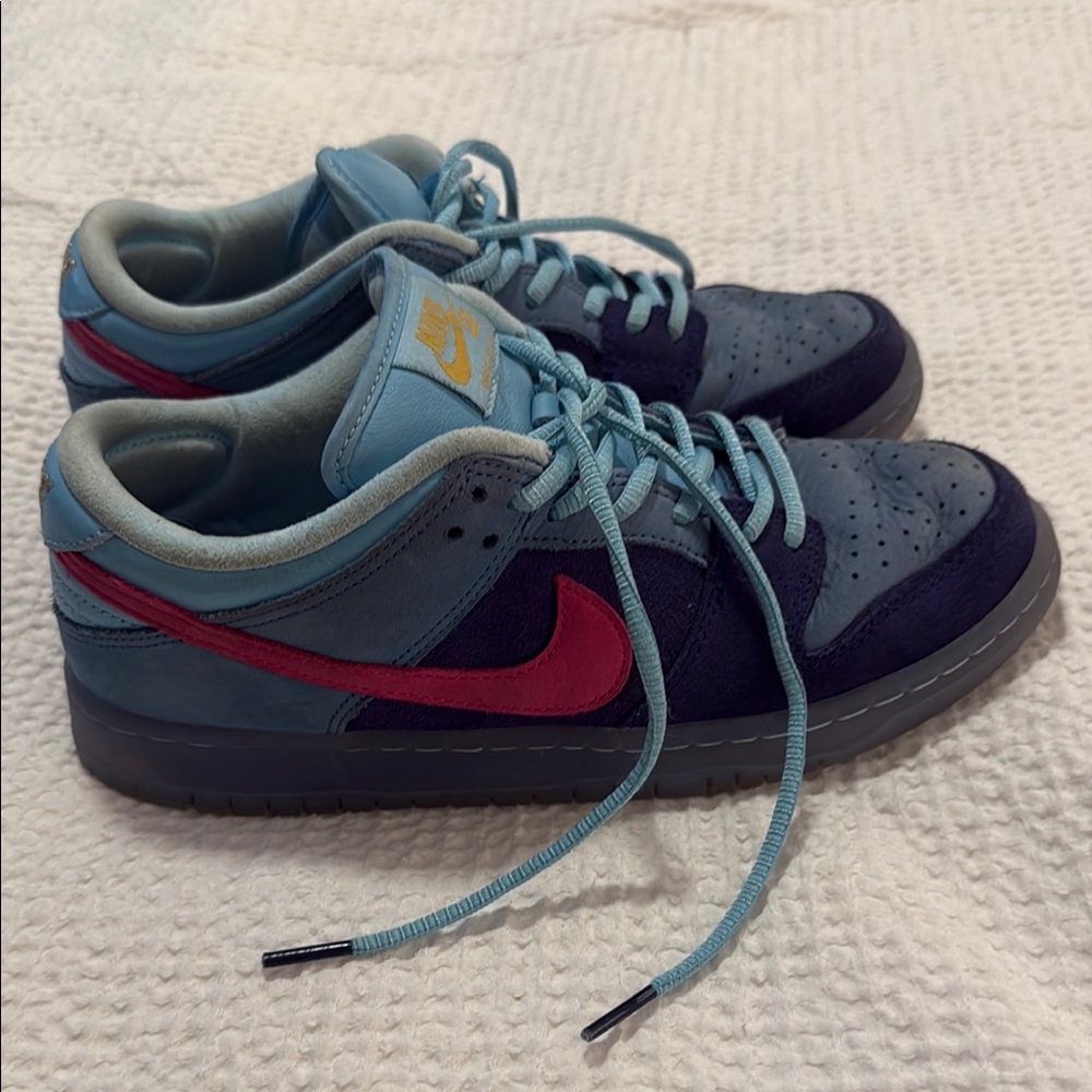 Nike SB Dunk Lows Blue and Pink Run The Jewels Sneakers